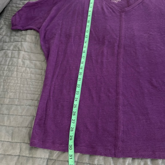 Eileen Fisher Size 1X Purple linen Tunic Top - Picture 5 of 5